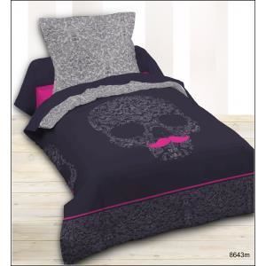 Image de Today Cr&acirc;ne Moustache - Housse de couette et taie pur coton (140 x 200 cm)