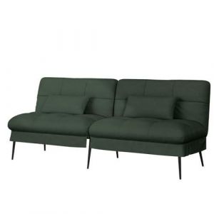 COMHOMA canapé Convertible en Peluche, canape 3 Places, Style Moderne,Pieds en métal 174 * 51 * 72cm, Vert