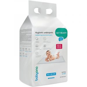 BabyOno Get Ready Hygienic Underpads engangspusleunderlag 40 x 60 cm 22 stk.