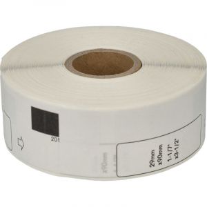 Vhbw Rouleau d'étiquettes 29mm x 90mm (400 étiquettes) remplacement pour Brother DK-11201 pour étiqueteuse - standard blanc