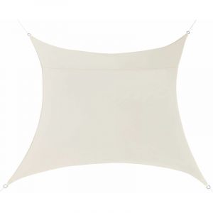 Image de Voile toile d'ombrage de protection polyester polyuréthane 5x5 m beige Beige