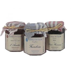 Les délices de Camille - Assortiments de confitures aux fruits 3x310g - Made in Calvados
