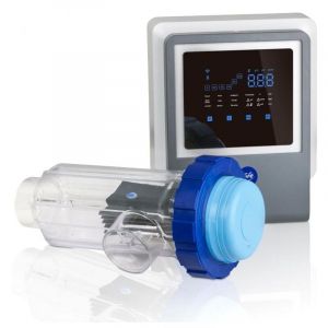 Gre SWGA100 - Électrolyseur au sel connecté, Tout-en-Un avec contrôleur de PH, pour piscines jusqu'à 100 m3