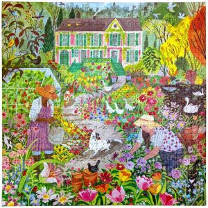 Eeboo Puzzle 1000 pi&egrave;ces : Jardin fleuri fran&ccedil;ais
