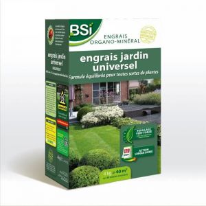 BSI Engrais Bio Universel - Pour des végétaux multiples - Gazon, Potager, Fleurs ... - Action Longue - 4Kg - Jusqu'a 40 m²