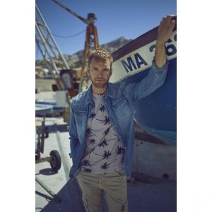 Le Temps des Cerises Chemise Juanito en jeans bleu délavé