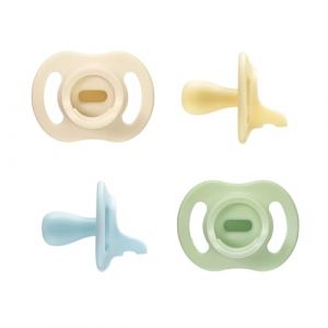 Tommee tippee Tétine Ultra-légère Toujours en Place, 0-6 mois, lot de 4, conception monobloc en silicone