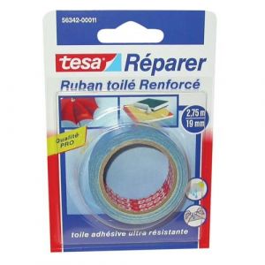 Tesa Ruban toilé renforcé - blanc - 2.75 m x 38 mm - Ruban spécial