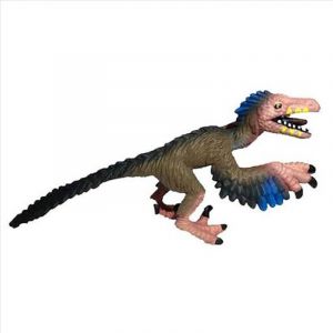 Bullyland 61312-Figurine Mini Dinosaur Velociraptor, Hauteur env. 4,5 cm, Figurine Peinte à la Main, sans PVC, pour Que Les Enfants fassent Preuve d'imagination, 61312, Multicolore