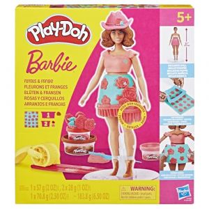 Play-Doh Barbie Fleurons et Franges, Coffret de pâte à Modeler