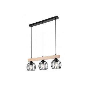 Suspension fil SIENNA 3xE27/60W/230V noir