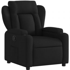VidaXL Fauteuil inclinable Noir Tissu