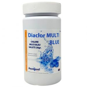 Chlore Multi Blue Pastilles de 20g Multifonctions - Traitement Tout-en-Un - Désinfectant, Algicide, Stabilisant, Clarifiant 1KG