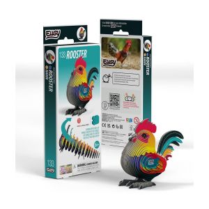 Maquette Eugy 3D Modèle: ANIMAL DE FERME / COQ 7,7x4,42x5,6cm, en carton, en boîte, 6+ - Maquette en carton - DA-5314133