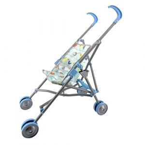 CLEMENT CLEMENTINE - Poussette - Jouet pour Enfant - 103132BL - Bleu - Tissu - Poussette - B&eacute;b&eacute; - Nourisson - Poup&eacute;e - Poupon - Promenade - 54 cm x 20 cm - &Agrave; Partir de 24 Mois