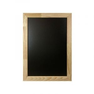 Interface Plv - Cadre en bois brut avec ardoise double face amovible de dimensions 60 x 40 cm