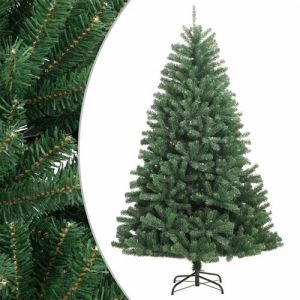 VidaXL Sapin de Noël artificiel à charnières avec support vert 180 cm 356767
