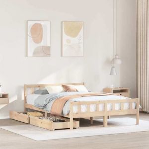 VidaXL Cadre de lit sans matelas 120x190 cm bois de pin massif