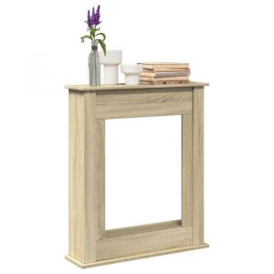 VidaXL Cadre de cheminée chêne sonoma 75x20x87,5 cm bois d'ingénierie