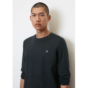 Marc O'Polo T-shirt à manches longues de coupe Shaped Fit en pur coton biologique Bleu Marc O?Polo - Couleur Bleu - Taille XXL
