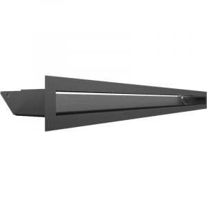 Kratki Grille de Ventilation AIR | Grille d'air Chaud 6 x 80 cm | Graphite | Grille d'extraction pour Ventilation de chemin&eacute;e | Prise d'air &agrave; Un Angle de 45 degr&eacute;s | r&eacute;sistant &agrave; la surchauffe