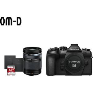 Olympus Kit Premium Hybride OM-D E-M1 Mark II Noir + Objectif M. Zuiko Digital ED 14-150 mm 1:4-5.6 II + 2 Batteries Lithium-Ion BLH-1 + Carte SD 32 Go