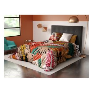 Les Ateliers du Linge Parure de lit housse de couette avec taie d'oreiller 100% Coton 57 fils Narnia : Taille - 220 x 240 cm