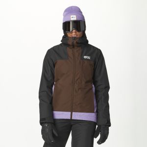 Picture Veste à capuche Seakrest marron foncé noir rose femme - XS