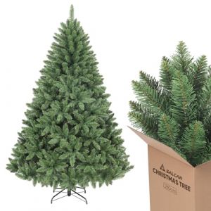 Salcar Sapin de Noël artificiel 210 cm - Vert - Système de pliage - 1066 pointes