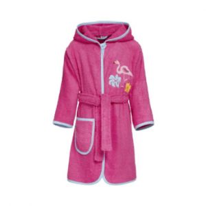 Playshoes Peignoir de bain enfant éponge flamant rose - Taille 122/128