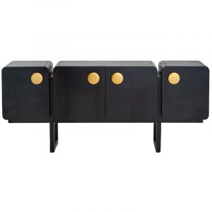 Made In Meubles - Buffet en bois de manguier Oscar - Noir