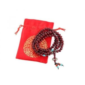 Image de Lachineuse Bracelet - Collier Mala Bouddhiste Traditionnel - 108 Perles en Jujubier