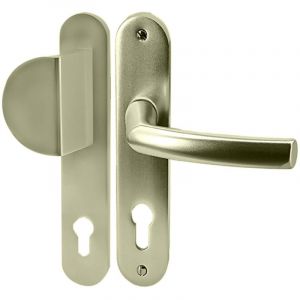 Bricard - Paire poignees de porte aluminium blindee Bricard Osmose 234 mm bequille aileron trou cylindre