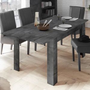 Image de Table extensible 140 cm anthracite design ARTIC 5 Gris L 185 x P 90 x H 79 cm