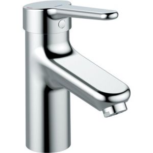 Porcher Mitigeur lavabo Okyris Pro poignée pleine, sans tirette ni vidage, hauteur sous aérateur 66 mm