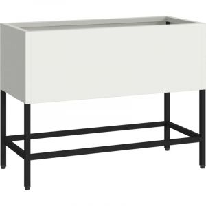 VidaXL Cultivateur de Jardin surélevé 60x26x45 cm Acier Blanc