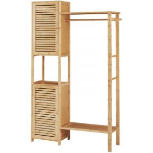 Portant à vêtements bambou 164 x 99 x 29 cm naturel 03_0008141