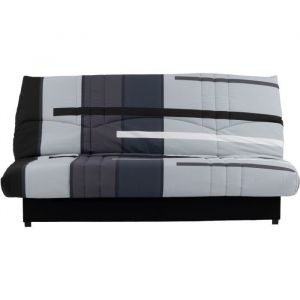 Banquette clic-clac - 3 places - Piste Gris - 190 x 90 x 92 cm - PIXIE