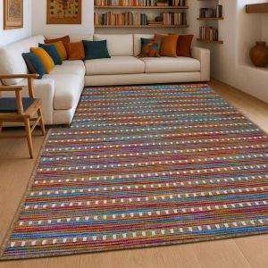 The Deco Factory Tapis Aspect Jute Salon Naturel Multicolore 190x290