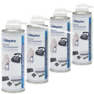 Waytex Dépoussiérant informatique - Pack de 4 - Air sec 5 Bars - 200ml