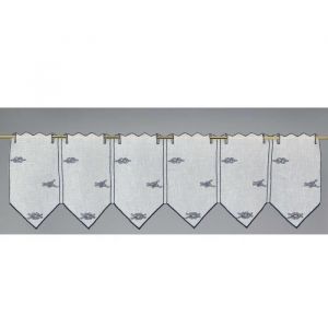 Home maison Brise bise modulable n&oelig;uds de marin Blanc / Marine H 0.3 m x L 0.8 m