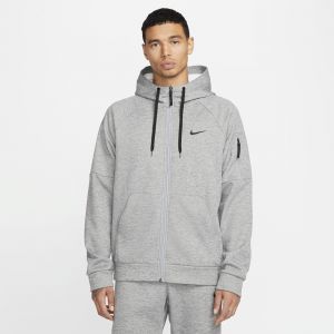 Nike Sweat &agrave; capuche de fitness &agrave; zip Therma-FIT pour Homme - Gris - Taille L - Male