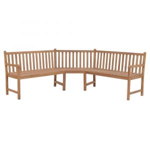 Banc de jardin meuble de patio d'extérieur terrasse d'angle de jardin 185 x 185 x 90 cm bois de teck solide 02_0011124