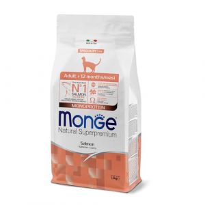 Monge Salmone Cibo Secco Gatti Adulti Sacco 1,5 Kg