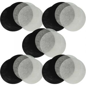 Image de Vhbw 10x filtre &agrave; charbon actif, 10x filtre &agrave; graisses remplacement pour Moulinex AD-5 pour friteuse - 20 filtres