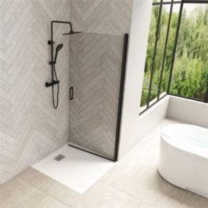 Image de Kinedo Smart Design Solo P PA90181BBVE 120 cm Blanc Verre s&eacute;rigraphi&eacute;