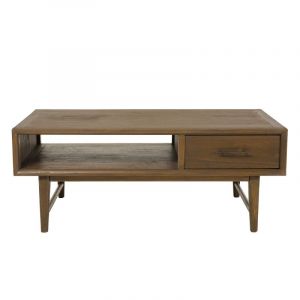 Image de House and Garden Maisonetstyles Table basse 2 tiroirs en bois de Mindi - CASSY