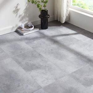 Revêtement de sol vinyle SPC à clipser Aldire 40 planches 7,442 m² gris effet béton NEU.HOLZ