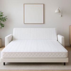 Matelas Ferme Pour tous BZ 160x200 x 10 cm - Mousse Haute densite 34 kg/m3 - Dim Assise 60 cm - 5 zones de Confort - Haute Resilience - Hypoallergeni