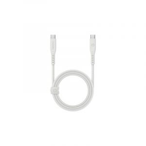 Uniq Cable Fast Charge 5A Flow USB-C / USB-C - 1.5 m - Couleur : Blanc